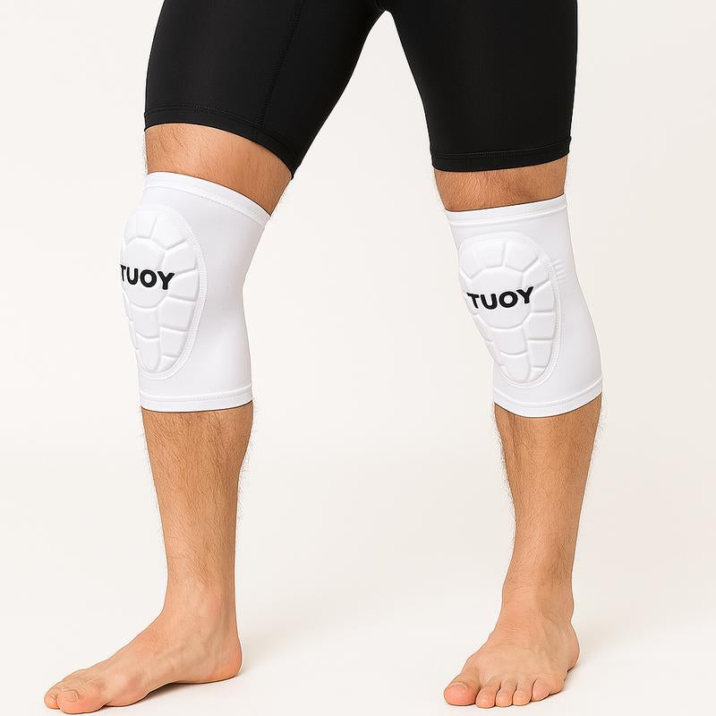 TUOY Padded Compression Knee Pads Knee Protection Pad (1 Pair) - Youth & Adult Sizes Protective Gear Elbow Guard