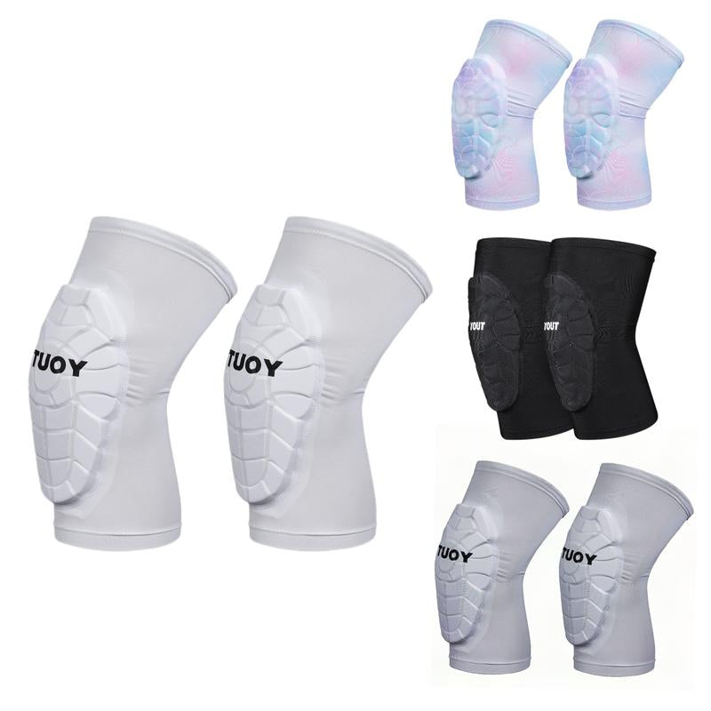 TUOY Padded Compression Knee Pads Knee Protection Pad (1 Pair) - Youth & Adult Sizes Protective Gear Elbow Guard