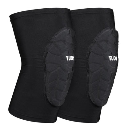 TUOY Padded Compression Knee Pads Knee Protection Pad (1 Pair) - Youth & Adult Sizes Protective Gear Elbow Guard
