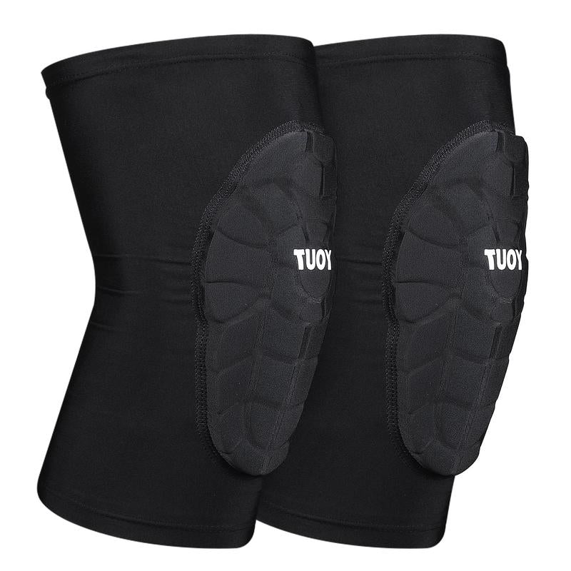 TUOY Padded Compression Knee Pads Knee Protection Pad (1 Pair) - Youth & Adult Sizes Protective Gear Elbow Guard
